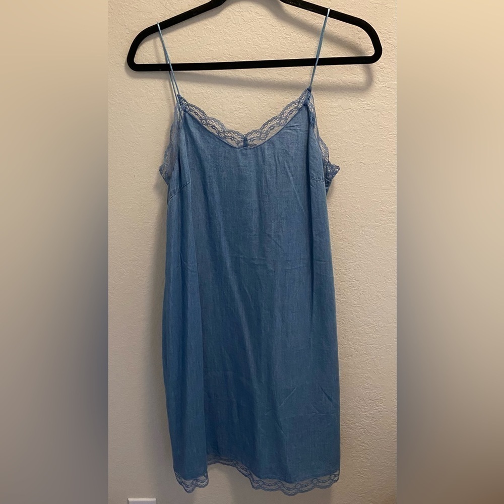 Love, Fire Lace and Chambray Mini Dress